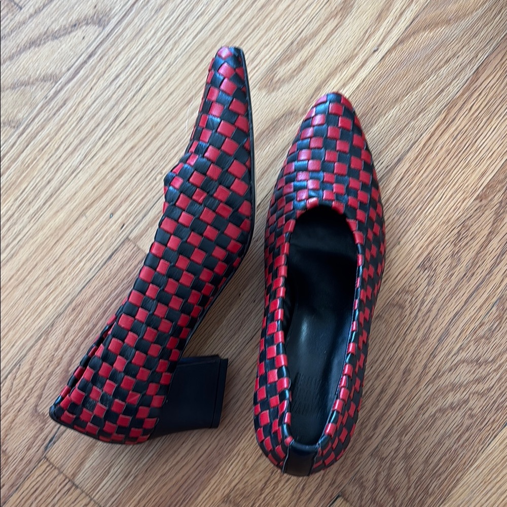 Maryam Nassir Zadeh woven checkerboard heels